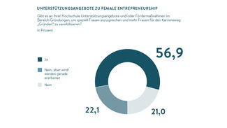 Unterstützungsangebote zu Female Entrepreneurship (Grafik)
